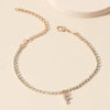 Creative Initial Letter Alphabet Pendant Rhinestone Shiny Beach Anklet Chain Foot Jewelry Ankle Bracelets for Women Boho - Image 3