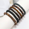 6PCS Wodeen Braided Wrap Leather Bracelet for Men Vintage Life Wood Beads Male Armband - Image 4