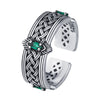 Silver Retro Pattern Adjustable Rings For Women Girls Engagement Jewelry Argent Jewellery - Image 5