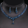Cubic Zirconia Stud and Necklace Set with 44 cm Chain in Multiple Colors - Image 9