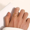 316L Stainless Steel Hollow Heart Ring for Women Western Style Open Ring Party Jewelry Gift - Image 4