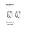 Double Circle Hoop Earrings for Women Simple Crystal Zirconia Stainless Steel Piercing Earring Jewelry - Image 5
