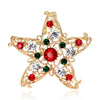 Selling Christmas Series Women's Brooch Rhinestone Decoration Unisex Snowflake Apple Bell Design Pin Accessories Year Gi - Image 5