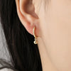 Silver Needle Minimalist 10mm Round Ball Pendant Earrings for Women Hoop Earrings Party Jewelry Gifts - Image 6