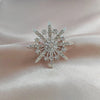 Rhinestone Snowflake Brooches For Women Versatile Octagonal Star Christmas Party Brooch Pin Accessory Jewelry - Image 2