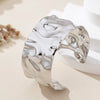 A Women's Open Bracelet in Bohemian Style with Adjustable Hammered Texture, Suitable for Daily Wear and Vacations - Image 2
