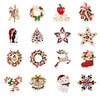 Selling Christmas Series Women's Brooch Rhinestone Decoration Unisex Snowflake Apple Bell Design Pin Accessories Year Gi - Image 1