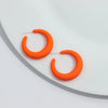 Korean Frosted Acrylic C-Shape Hoop Earrings for Women Resin Geometric Candy Color Circle Earrings Jewelry Gifts - Image 10