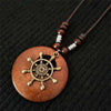 Ethnic Style Round Wood Beads Alloy Leaf Pendant Necklace For Women Girl Bohemian Sweater Chain Vintage Jewelry Accessories Gift - Image 12