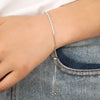 Classic Simple Pull Adjustable Single Row Crystal Bracelet for Women Charm Enfashion Silver Color Zircon Bangle Jewelry Gift - Image 1