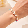 Shell and Starfish Charm Bracelet with Adjustable Rope Detail - Image 3