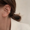 Elegant Imitation Pearl Ear Clip Twist Metal Geometric Earrings For Women Party Wedding Ear Jewelry Gifts E - Image 4