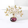 Enamel Fortune Tree Brooches for Women Unisex Pearl Plant Pins Casual Party Accessories Gifts Friends Decoration - Image 11
