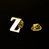 Quality Brass Initial A to Z 26 Letters Pin Golden Color English Symbol Design Men's Suit Collar Lapel Brooch Pin - Image 27