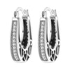 Openwork Leaf Pattern Hoop Earrings with Sculpted Detail - Image 34
