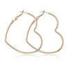 Twist Metal Heart Hoop Earrings for Women Golden Silver Color Hollow Out Big Love Earrings Brief Street Romantic Jewelry as Gift - Image 9