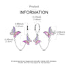 Butterfly Hoop Earrings with Colorful Cubic Zirconia - Image 38