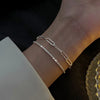 2pcs Silver Four-leaf Flower Necklace Bracelet Set for Women Adjustable Link Chain Necklace Set Jewelry Gift - Image 14