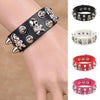 Leather Punk Spike Rock Studded Bracelet Goth Cuff Bracelet Gothic Rivet Buckle Wristband With Metal Chain Skull Accessories - Image 4