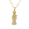 Santa Muerte Necklace Figaro Chain Santisma Muerte Pendant Men's/Women's Necklace - Image 4