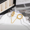 CZ Zircon Stainless Steel Double Layer Chain Ring for Women Gold Plated Tassel Link Ring Hip Hop Jewelry - Image 5