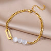 Anklets for Women Stainless Steel Stone Beaded Chain Anklet Summer Beach Accessories Boho Leg Bracelets Jewelry Tobilleras - Image 12