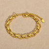 Gold Plated Chunky Oval Link Chain Bracelets for Women Thick Stainless Steel Jewelry - Image 3