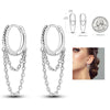 Silver Hoop Earrings For Woman Zircon Heart Shape Star Eardrop Earring Jewelry - Image 33