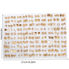 100Pairs/SET Gold Color Crystal Heart Star Moon Small Stud Earrings Set For Women Animal Flower Plastic Earring Set Jewelry Gift - Image 7