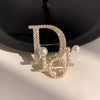 Elegant Women Brooches Letter D Pearl Pin for Coat Suit Dress Jewelry Accessories Brooch - Image 2