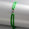 Two Oval Rings Interlock Steel Rope Bracelet - Image 16