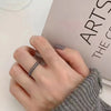 Silver Weave Black Rings For Women Couple Wedding Elegant Jewelry Accessories Jewellery Moneys - Image 4