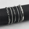 Five-Piece Resin Bead Bracelet Set with Round Charms and Elastic Bands - Image 54