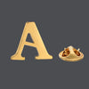 Copper material 18mm height A-Z 26 capital letter brooch men's suit coat collar needle accessories - Image 2