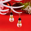 Christmas Snowman Imitation Pearl Drop Earrings for Women Shiny Rhinestone Snowflake Dangle Earring Year Jewelry - Image 2