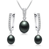 Ywyc Horseshoe 8-9mm Rice Freshwater Pearl Earrings&Necklaces Jewelry Set for Women Silver 45cm Pendant Necklace - Image 9