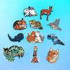Lovely Animal Pins 10-design Enamel Cat Bird Animal Fish Tiger Metal Brooch Pin For Backpack Clothes Lapel Badge Gifts - Image 1