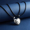 Couple Heart Necklace Cute Cartoon Cat Pendant Necklace Simple Color Black Animal Necklace Jewelry Gift For Friends - Image 1