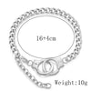 Simple all-in-one stainless steel couples handcuff bracelet for lovers Valentine's Day gift jewelry - Image 4