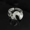 Silver Open Finger Ring Punk Heart Irregular Geometric Stackable For Women Girl Jewelry Gift - Image 32