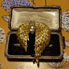 Skeds Vintage Women Men Classic Feather Golden Crystal Brooch Badges Retro Lady Palace Sparkly Accessories Pin For Woman Man - Image 3