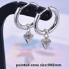 No Fade Different Length Pointed Cone Dangle Earring Stainless Steel Round Hoop Earrings For Women Men Jewelry Ear Piercing Gift - Image 38