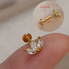 1Piece 16G Titanium Steel CZ Leaf Bee Piercing Lip Labre Studs Tragus Helix Cartilage Couch Lobe Earrings Body Jewelry For Women - Image 20