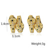 Mafisar High-Quality Gold Plated Zircon Leopard Head Stud Earrings For Women Hip Hop Earring Accessories Party Gift - Image 14