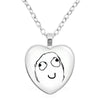 Rage Comic Necklace Derp Face Trollface Funny Meme Cartoon Glass Heart Shape Pendant Chain Necklace Charm Jewelry Collect Gift - Image 31