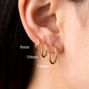 1.6mm Thin Dainty Stainless Steel Hoop Earrings for Women Men Stackable Minimalist Tiny 6-16mm Round Gold Color Huggies Jewelry - Image 2
