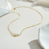 Silver Geometric Paperclip Interlock Pendant Zircon Horoscope Necklace Modern Casual Necklace Women Jewelry - Image 3