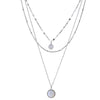Bohemian Round Pendant Stainless Steel Necklace Chain Metal Texture Collar Women Necklace Office Gift - Image 8