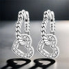 Silver Drop Earrings serpentine Shape Earrings For Women Engagement Wedding Party Birthday Gift Silver Jewelry - Image 6