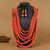 1SET African Style Multi-Layer Wooden Bead Jewelry Set Chokers Necklace Colorful Bohemian Necklace Earrings Set Party Jewelry - Image 1